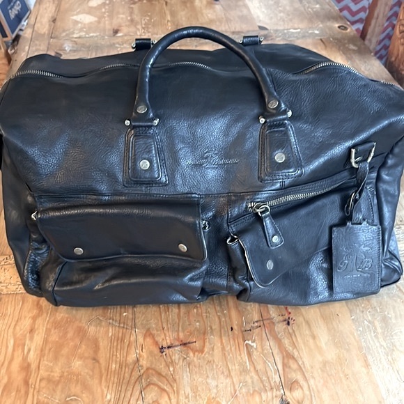Tommy Bahama Bags Tommy Bahama Large Black Leather Expandable